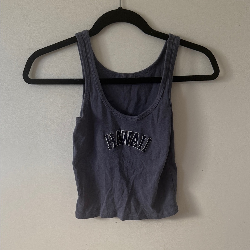 Brandy Melville Navy Hawaii Crop Top